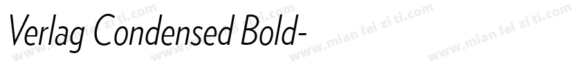 Verlag Condensed Bold字体转换